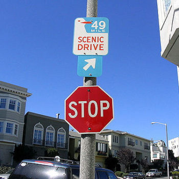 SF 49 Mile Seagull Sign - Walking SF 49 Mile Scenic Drive